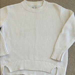 Daily Ritual White Crew Neck Sweater